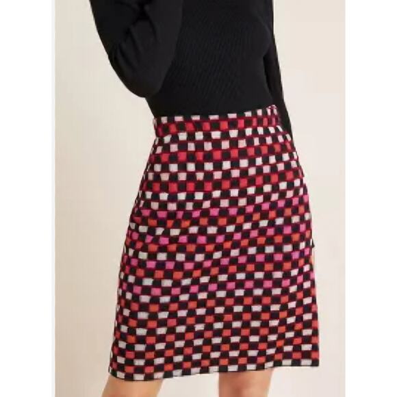 Anthropologie Dresses & Skirts - ANTHROPOLOGIE ALDOMARTINS Wool Geometric Stretch Knit Pencil Skirt - Size M